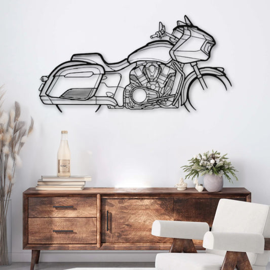 Décoration murale métal Moto Indian Dark Horse PrecisionMetal