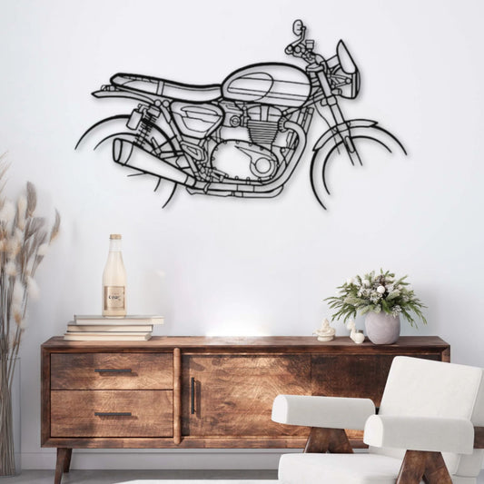 Décoration murale métal Moto Triumph Speed Twin PrecisionMetal