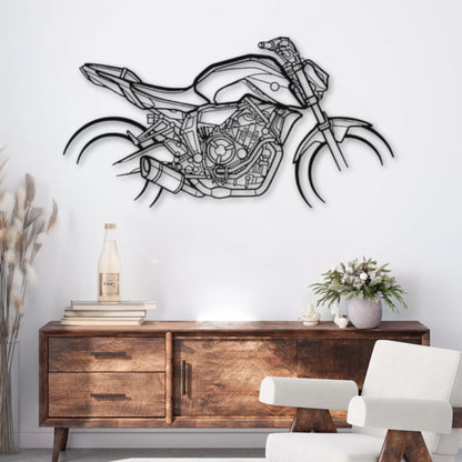 Décoration murale métal Moto Yamaha MT-07 (2021) PrecisionMetal