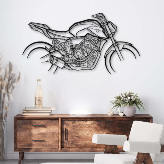 Décoration murale métal Moto Yamaha MT-07 (2021) PrecisionMetal