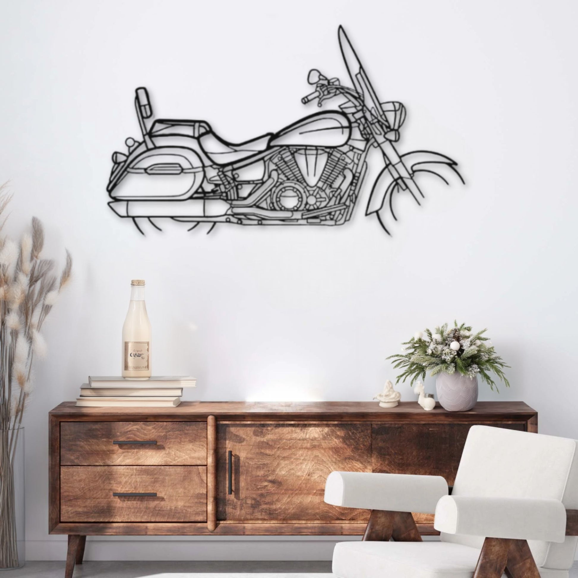 Décoration murale métal Moto Yamaha V-Star 1300 Tourer PrecisionMetal