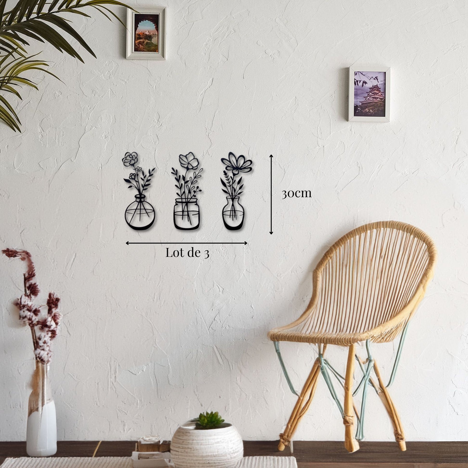 Décoration murale métal Rose PrecisionMetal