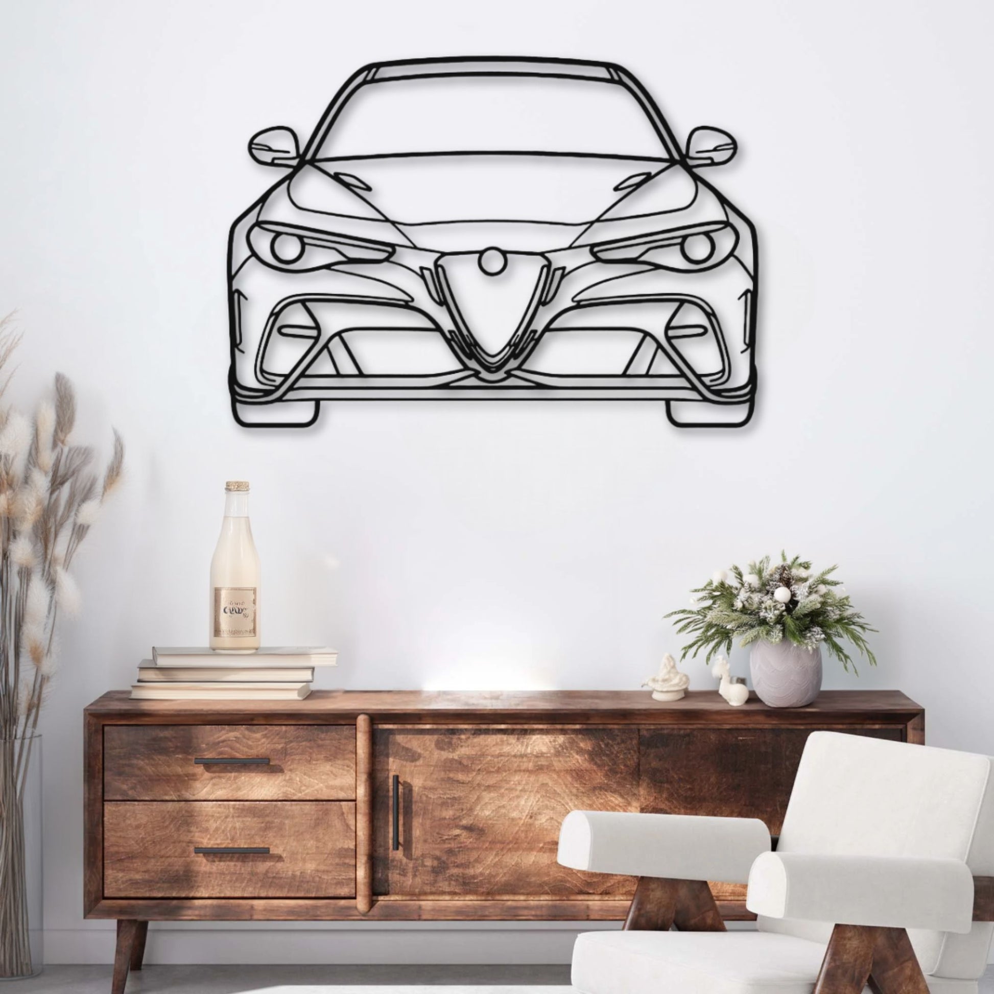 Décoration murale métal Voiture Alfa Romeo Giulia GTAm PrecisionMetal