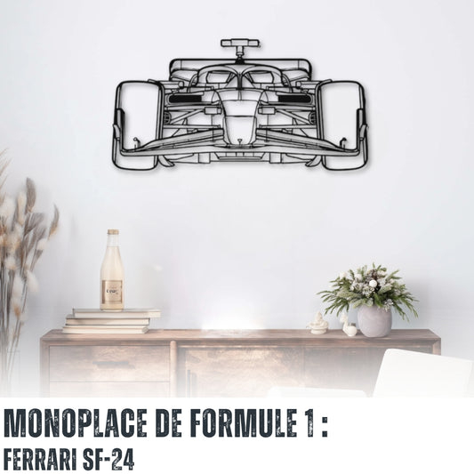 Décoration murale métal Voiture Ferrari SF-24 (Vue avant)