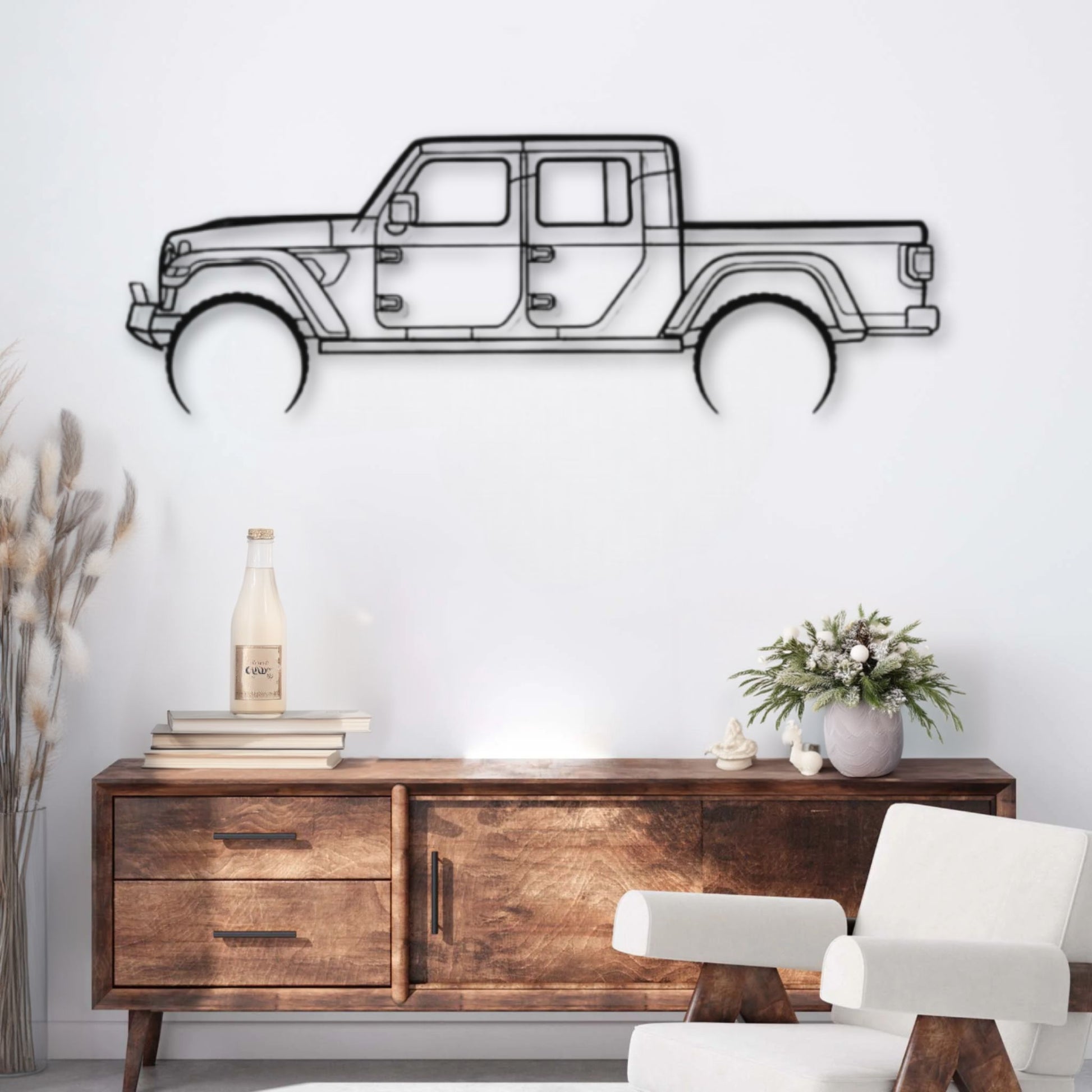 Décoration murale métal Voiture Jeep Gladiator PrecisionMetal