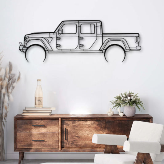 Décoration murale métal Voiture Jeep Gladiator PrecisionMetal