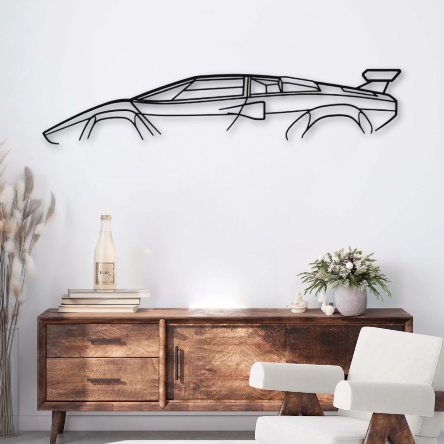 Décoration murale métal Voiture Lamborghini Countach PrecisionMetal