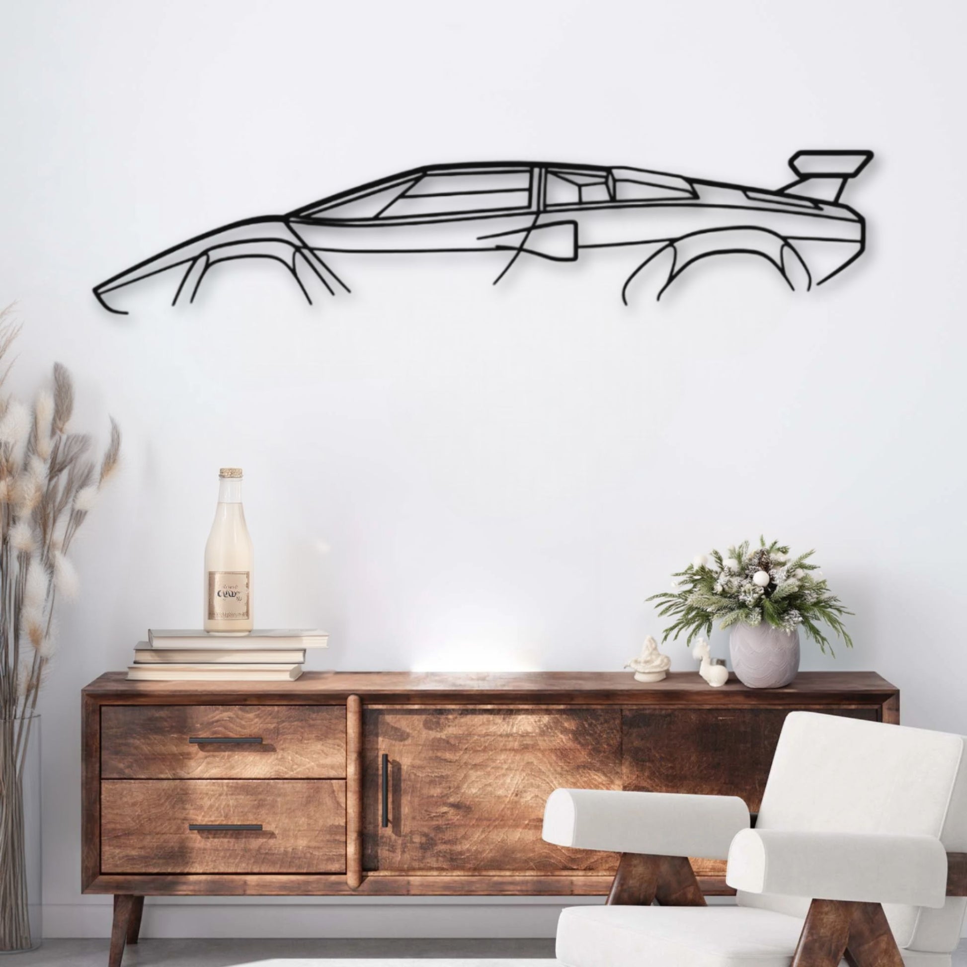 Décoration murale métal Voiture Lamborghini Countach PrecisionMetal