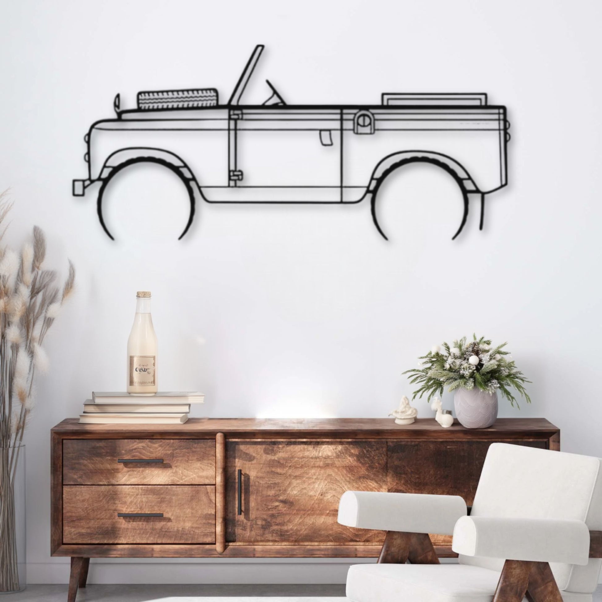 Décoration murale métal Voiture Land Rover Series IIA (1962) PrecisionMetal