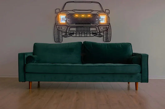 Décoration murale métal Voiture LED : Ford F150