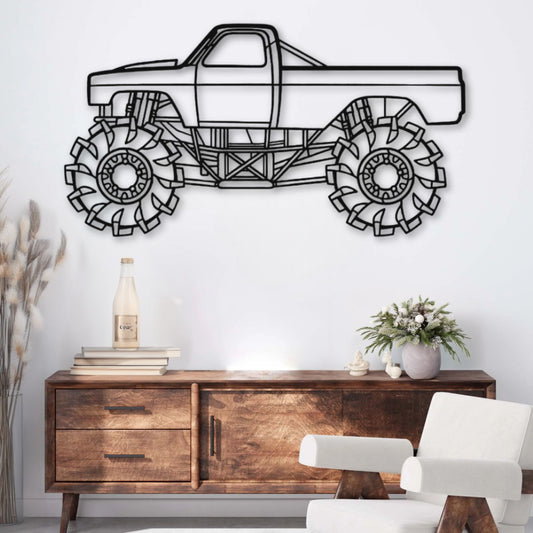 Décoration murale métal Voiture Mega Truck PrecisionMetal
