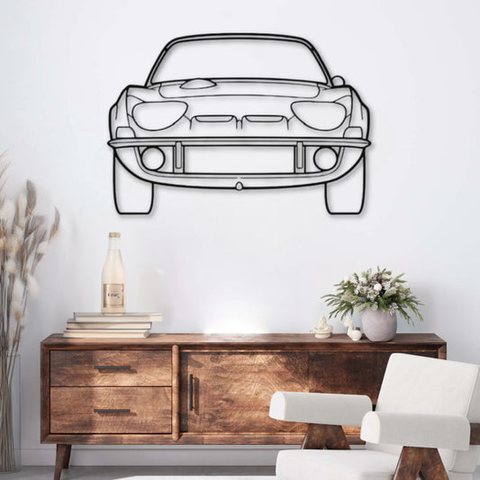 Décoration murale métal Voiture Opel GT 1970 (Vue avant) PrecisionMetal
