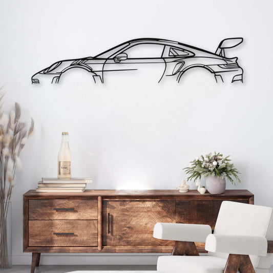 Décoration murale métal Voiture Porsche 911 GT3 RS model 992 (Classiques) PrecisionMetal