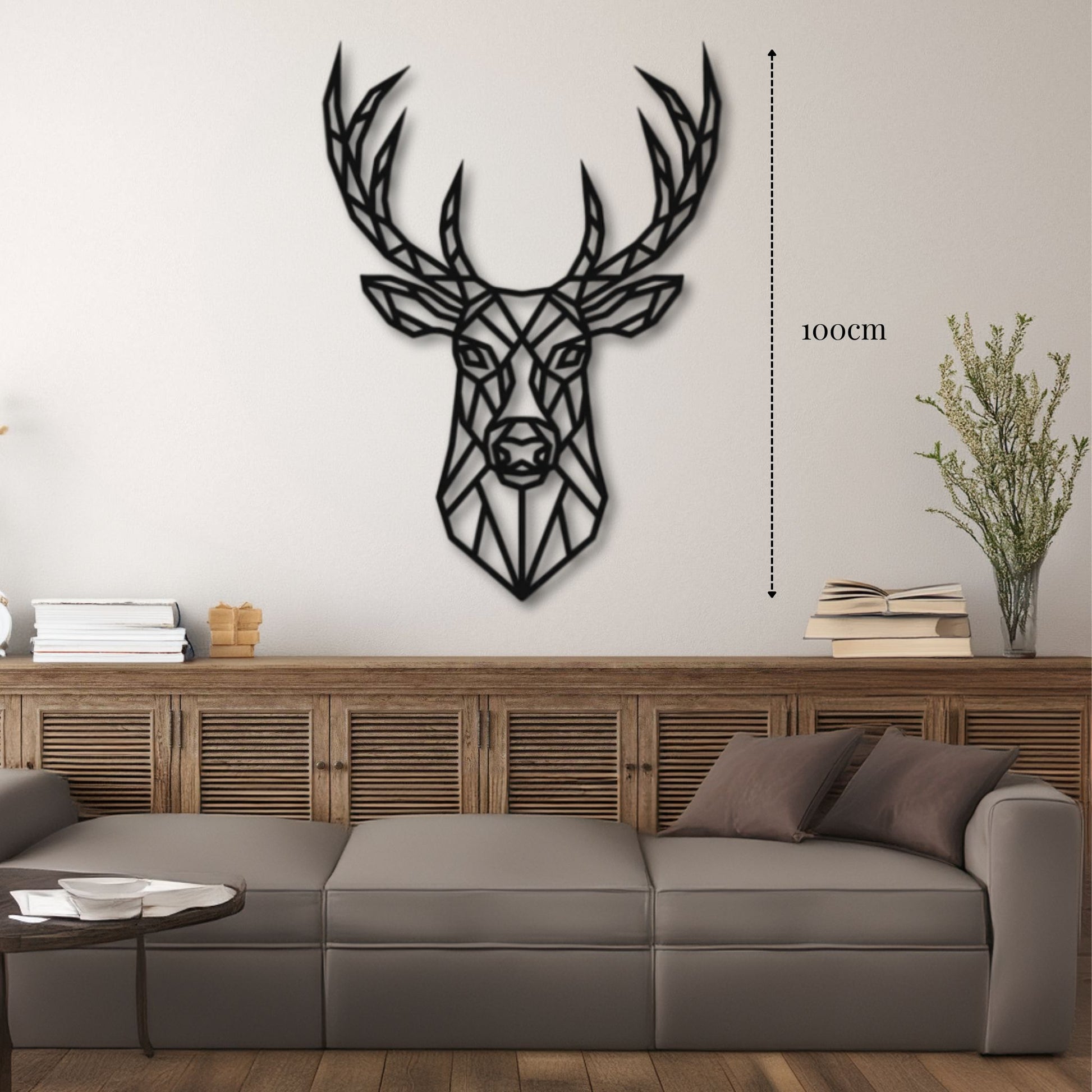 Décoration Murale pour Cerf Géométrique PrecisionMetal