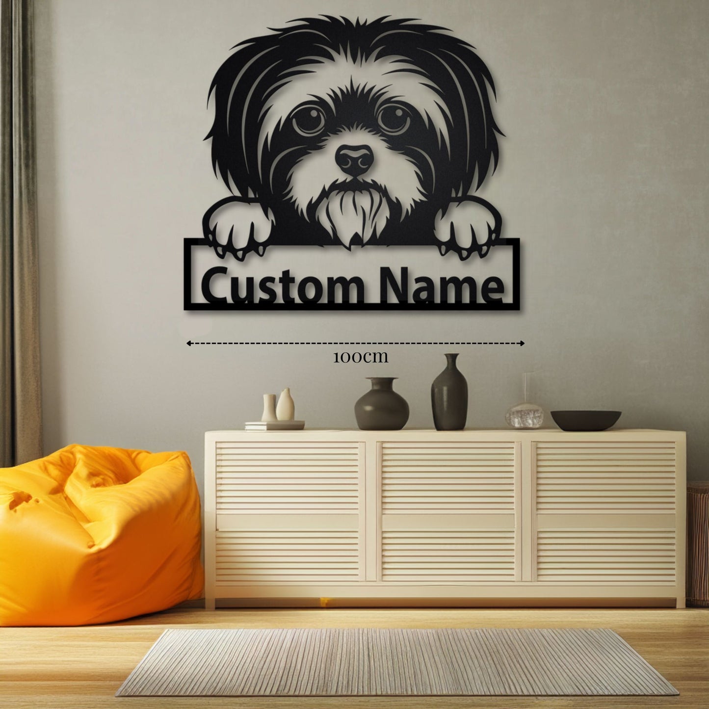 Décoration Murale pour Chien Shih Tzu PrecisionMetal