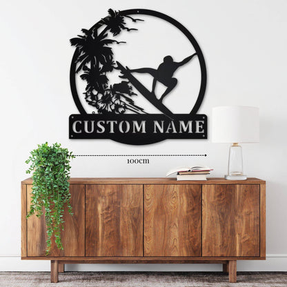 Décoration Murale pour Planche de Surf Personnalisable PrecisionMetal