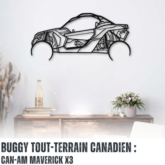 Décoration murale Voiture en métal Can-Am Maverick X3