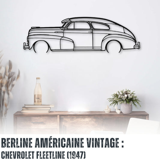 Décoration murale Voiture en métal Chevrolet Fleetline (1947)