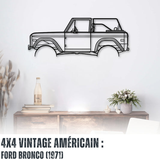 Décoration murale Voiture en métal Ford Bronco (1971)