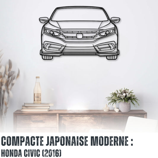Décoration murale Voiture en métal Honda Civic (2016)