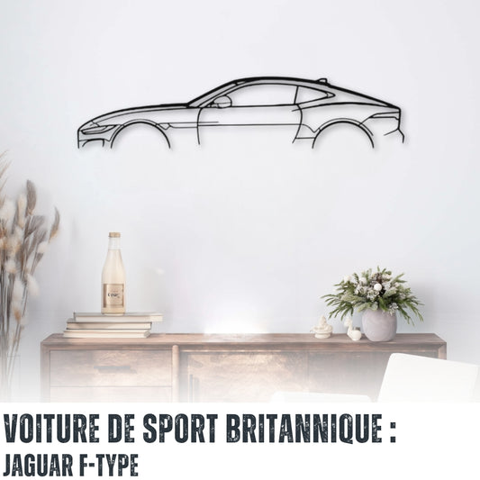 Décoration murale Voiture en métal Jaguar F-Type