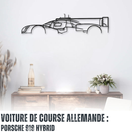 Décoration murale Voiture en métal Porsche 919 Hybrid