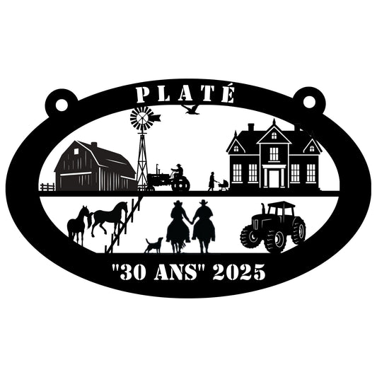 Personnalisation Ferme Décoration en métal M Chartier