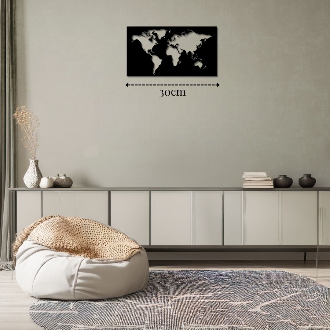 Petite Carte du Monde en Métal PrecisionMetal