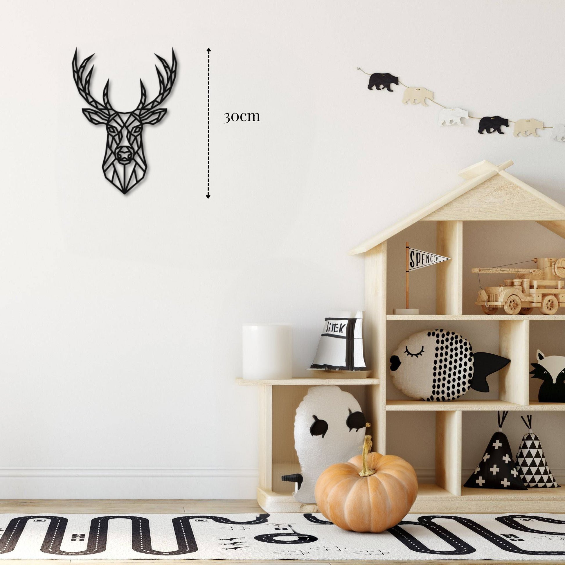 Petite Décoration Murale Cerf Géométrique PrecisionMetal
