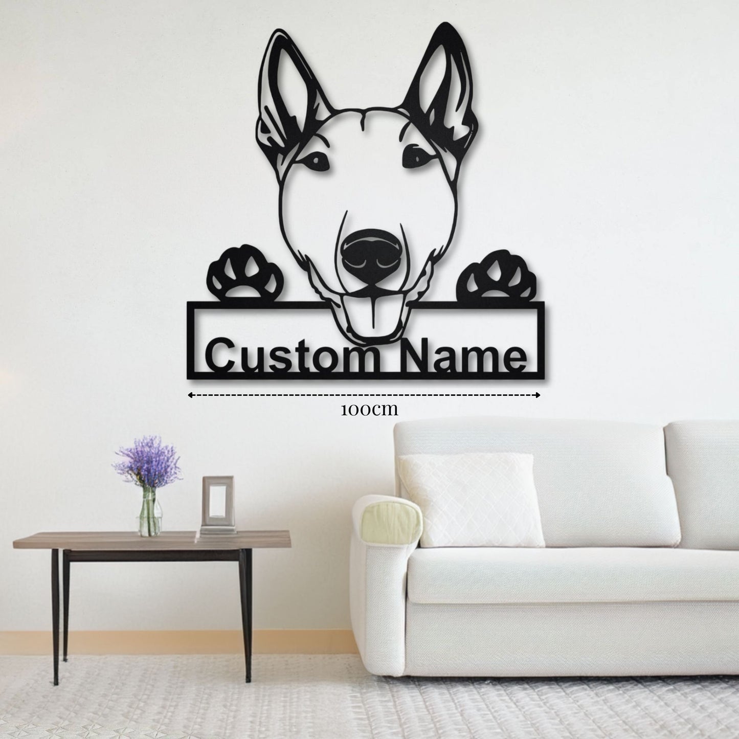 Petite Décoration Murale Chien Bull Terrier PrecisionMetal