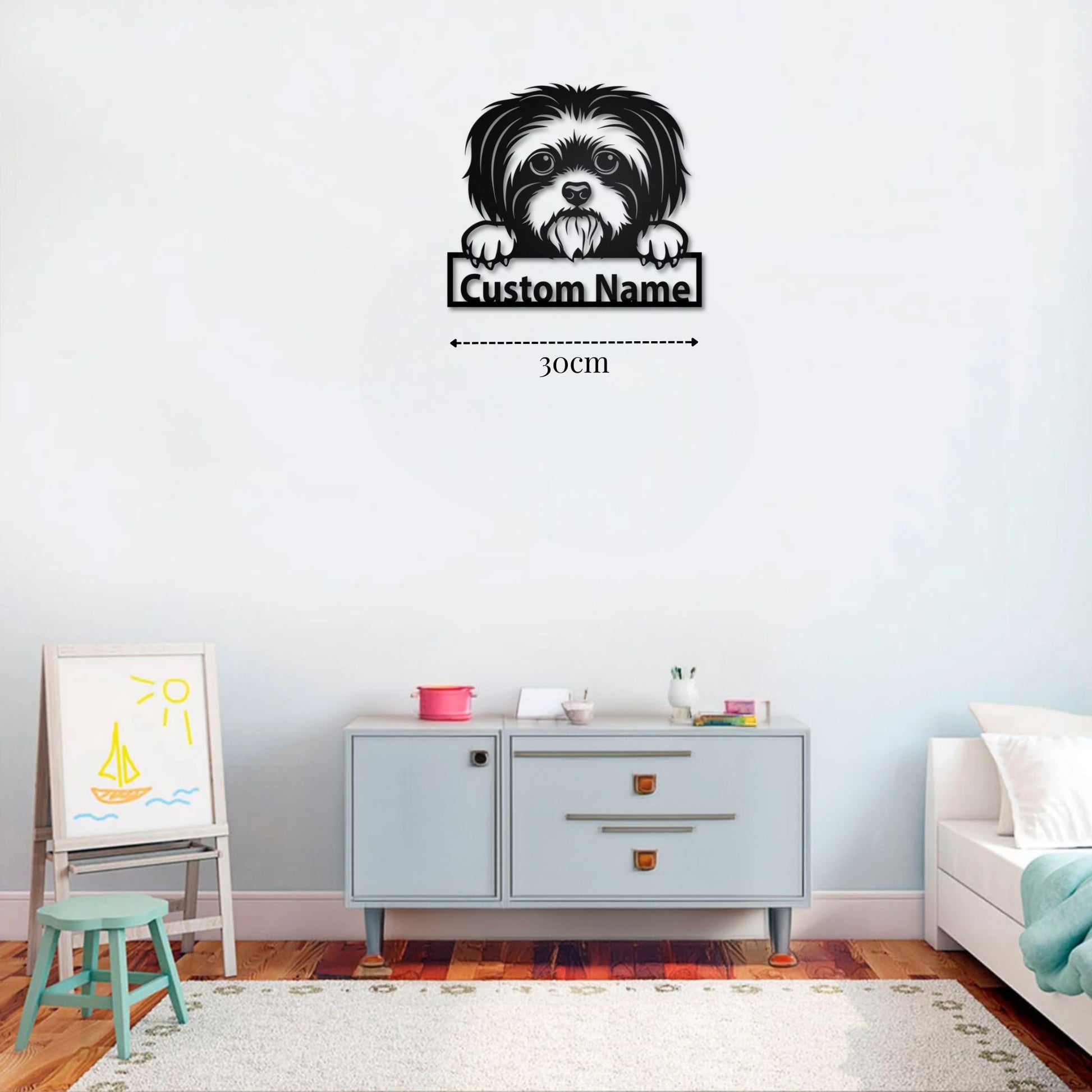 Petite Décoration Murale Chien Shih Tzu PrecisionMetal