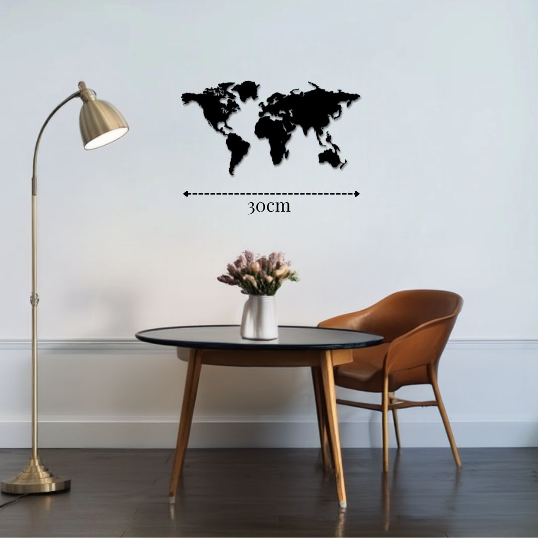 Petite décoration murale Mappemonde métal