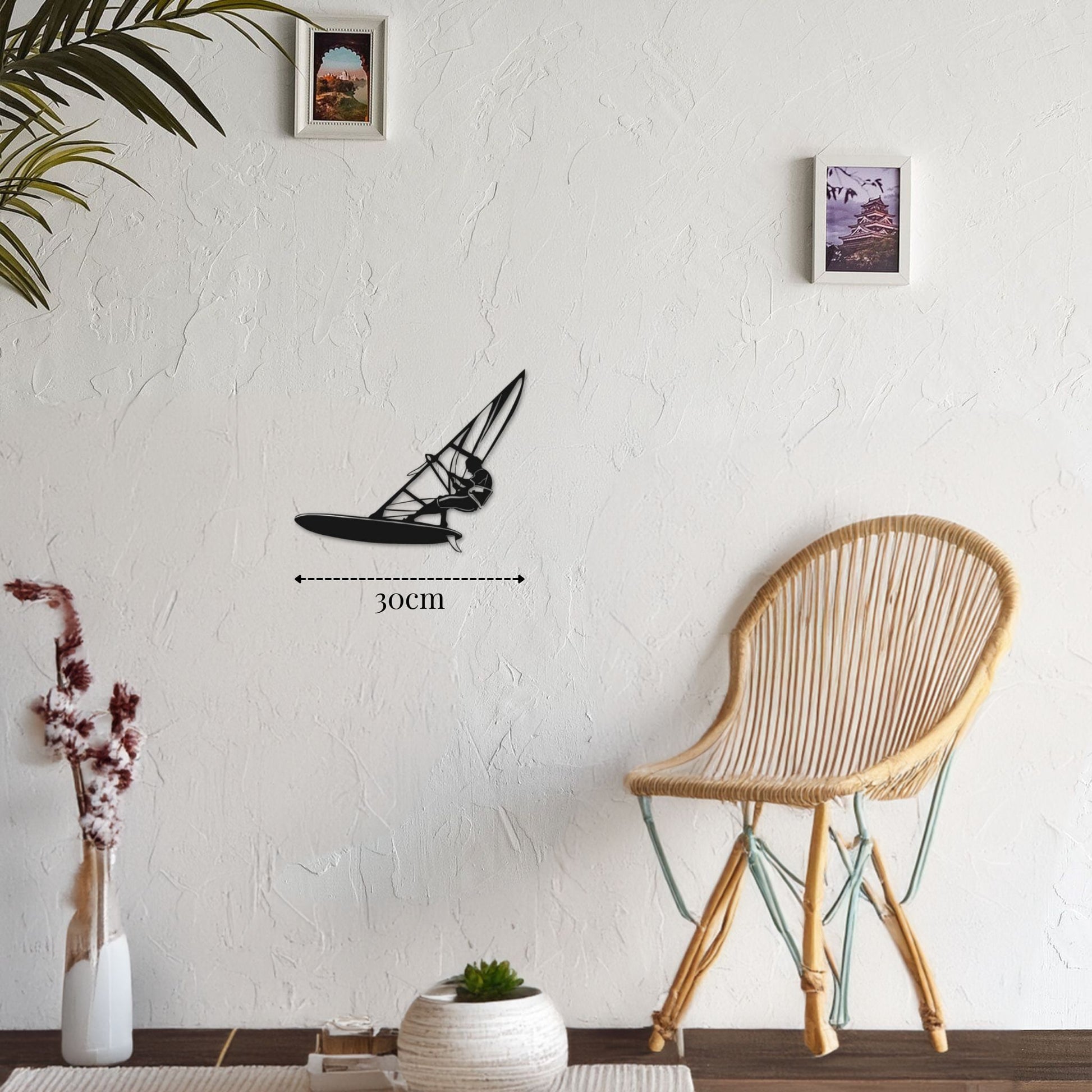 Petite Décoration Murale Métal Planche à Voile PrecisionMetal