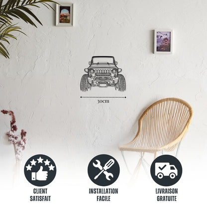 Petite décoration murale métal Voiture Jeep Wrangler Offroad