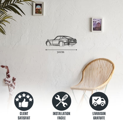 Petite décoration murale Voiture en métal Datsun 240Z