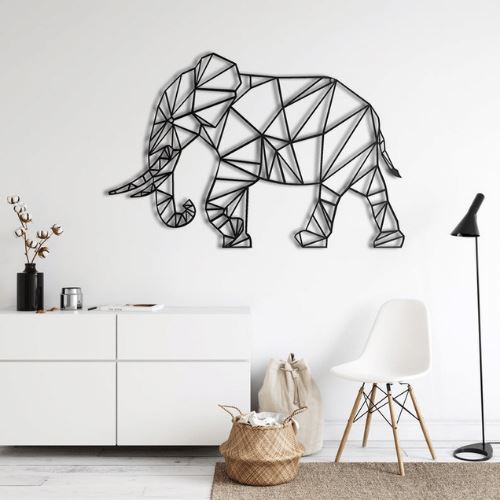 Décoration murale Elephant en acier thermolaqué sur mesure