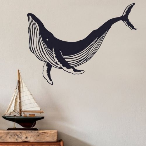 Baleine Déco Murale Métallique