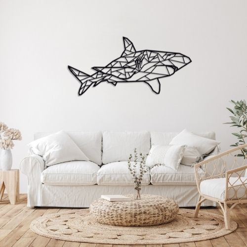 Décoration Murale Requin Géométrique