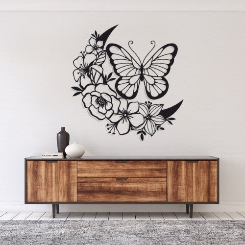Décoration murale Papillon en acier thermolaqué sur mesure - Fabrication  française